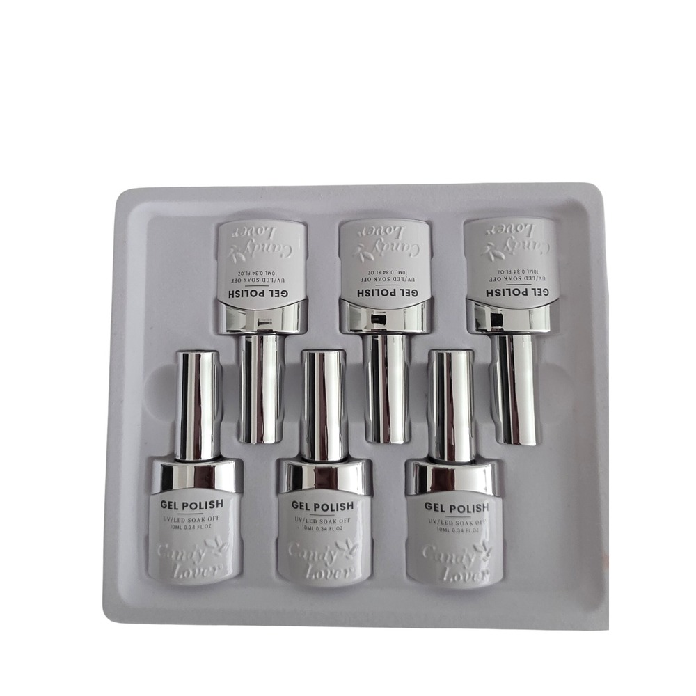 Candy Lover 6 Color Soak Off Gel Nail Polish Set 10ml UV LED Manicure Kit NEW - Picture 3 of 6